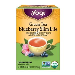 Yogi Tea - Green Tea Blueberry Slim Life Tea - 16ct - 1 of 4