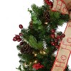 Puleo 30in Pre-Lit Decorated Wreath: 70 Clear Incandescent Lights, Indoor/Outdoor, Artificial Pine - 3 of 3