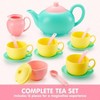 18PCS Pretend Tea Party Set, BPA Phthalates Free Plastic Tea Set, Mini Kitchen Play Food Accessories, - 2 of 4