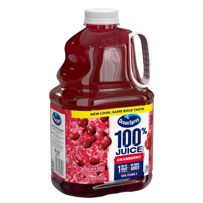 Ocean Spray 100% Juice Blend Cranberry - 101.4 floz Bottle, 3 of 7