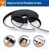 AMMER Weather Stripping Door Seal, 1/2" W x 1/16" T Adhesive Foam Tape, Soundproof Insulation for Doors & Windows, 33FT Roll Black - 2 of 4
