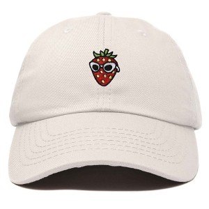Dalix Strawberry Embroidered Cap Cotton Baseball Summer Cool Dad Hat Womens - 1 of 4