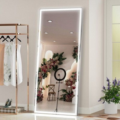 Oversized LED Bathroom Mirror Wall Mounted Mirror,Aluminum Frame Wall Mirror Large Full Length Mirror With Light,Full Body Mirror-The Pop Home