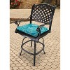 Outdoor Set Of 2 French Edge Seat Cushions In Seacoral Turquoise: UV & Water-Resistant - Jordan Manufacturing - 3 of 4