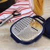 Oster Flat Bluemarine 3 Piece Grater and Container Set in Navy - 3 of 4