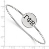 Black Bow Jewelry Sterling Silver Gamma Phi Beta Greek Life Bangle Bracelet 7 Inch - 2 of 3