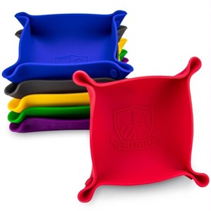 Slickblue Board Game Piece Storage Bowls – Set of 6 Folding Silicone Trays for Tokens & Dice - 1 of 3