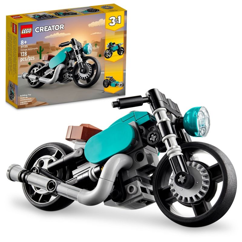 LEGO Creator 3 in 1 Vintage Motorcycle Building Toys 31135, 1 of 8