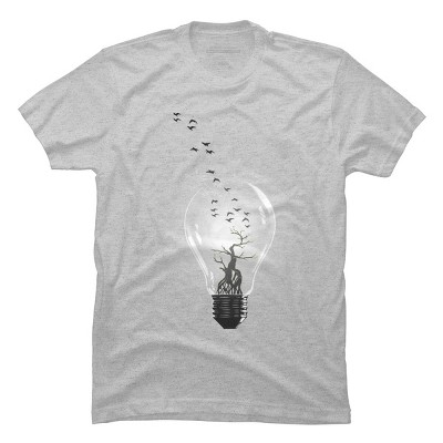 Men's Design By Humans Bulb By Barmalizer T-Shirt
