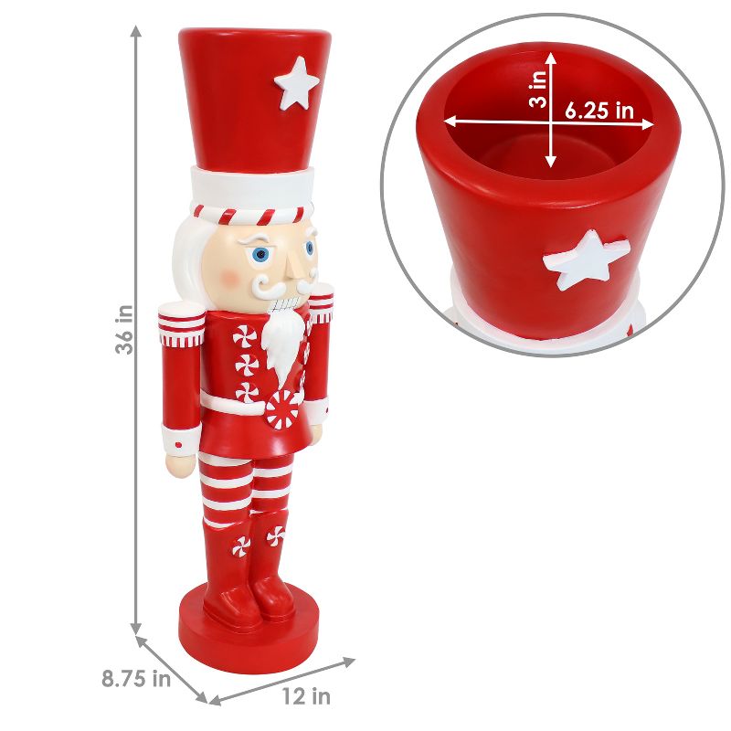 Sunnydaze Alfonso the Noble Large Indoor/Outdoor Nutcracker Statue - Red/White - 36", 4 of 13