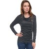 Allegra K Women's Cowl Neck Long Sleeves Buttons Decor Solid Ruched Top - 2 of 4