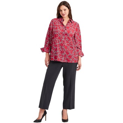 Avenue Women's Plus Size Button Front Blouse
