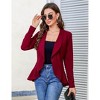 Coolmee Womens Casual Blazer Long Sleeve Open Front Ruffle Work Office Cardigan Jackets - 2 of 4