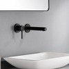 Sumerain Single Handle Left-Handed Matte Black Wall Mount Bathroom Faucet, Lavatory Basin Faucet - 4 of 4