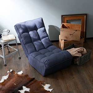 Single Seat Adjustable Reclining Floor Chair with Fabric Upholstery and Built-In Spring, Japanese Tatami Lazy Sofa for Living Room, Bedroom - 1 of 4