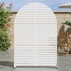 Lirago 72 in. Galvanized Metal Outdoor Privacy Screens Garden Outdoor Fence White - 2 of 4