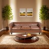 84"W Velvet Upholstered 3 Seater Sofa Couch,Modern Velvet Couch 3 Seater Sofa With Curved Backrest And Rolled Arms -Maison Boucle - 3 of 4