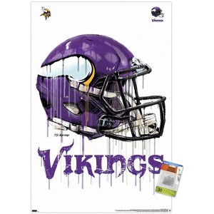 Trends International NFL Minnesota Vikings - Drip Helmet 20 Unframed Wall Poster Prints - 1 of 4