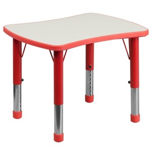 Flash Furniture Rectangular Activity Table Red/Gray - Belnick