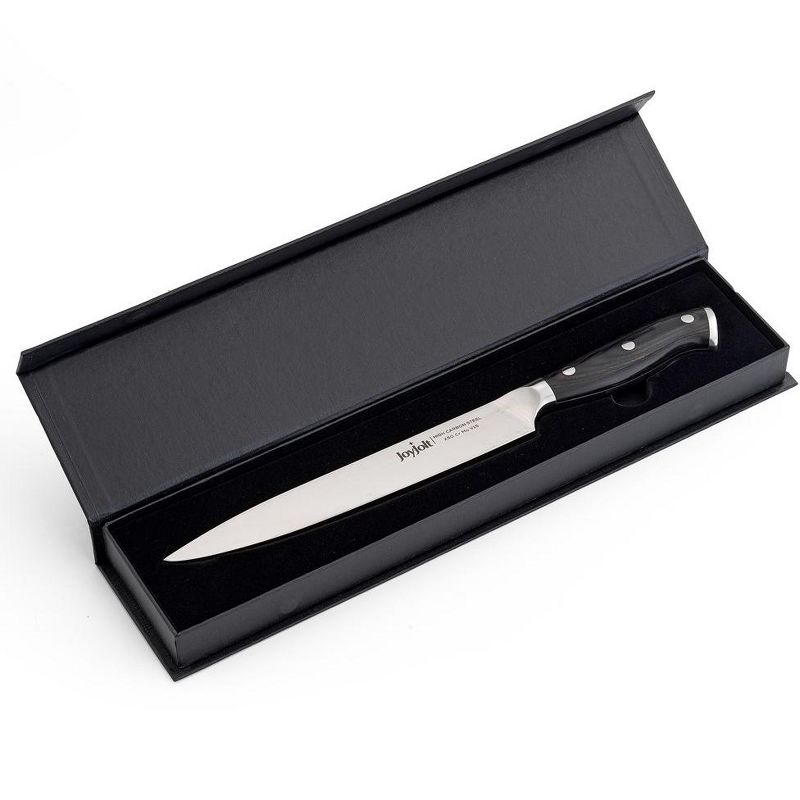 JoyJolt 8” Carving Knife Pointed Tip Stainless Steel Kitchen Knife, 3 of 8