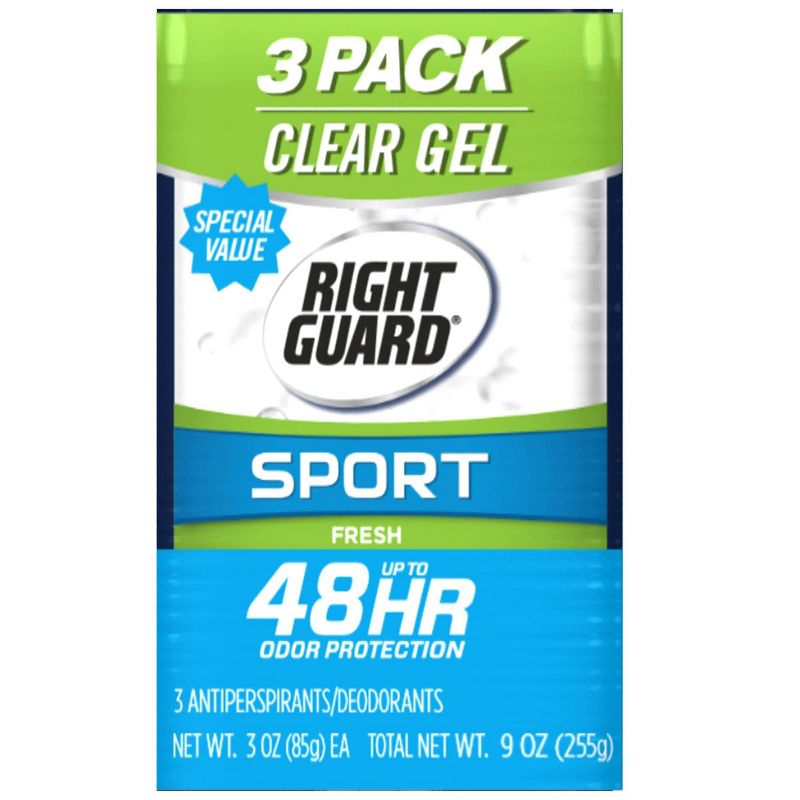 Right Guard Sport Antiperspirant &#38; Deodorant Gel 4-in-1 Protection Spray Deodorant For Men Blocks Sweat 48-Hour Odor Control Fresh - 3.0oz - 3pk, 5 of 6