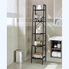 Ladder Shelf, Bookshelf Bookcase, Freestanding Corner Storage Shelve with 2 Hooks - 3 of 4