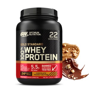 Optimum Nutrition Gold Standard 100% Whey Protein Powder - Chocolate Peanut Butter - 25.6oz - 1 of 4