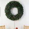 Nearly Natural 5’ Giant Flocked Christmas Wreath with Pinecones, 400 Clear LED Lights and 760 Bendable Branches - 4 of 4