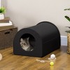 SKYONE Heated Cat Shelter: Waterproof Insulated Outdoor/Indoor Kitty House with Breathable Windows - 3 of 4