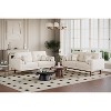 65" Loveseat Sofa, Mid Century Modern Couch Comfy Love Seat Couches for Living Room, Linen Upholstered Couches for Bedroom Small Space, Beige Cream - 2 of 4