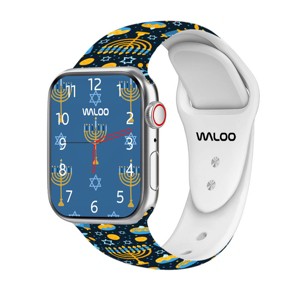 Waloo Hanukkah/Holiday Fun Silicone Apple Watch Band - 1 of 4