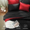 7-Piece Queen Reversible Bed-in-a-Bag - Red/Black Lightweight Comforter Set (88"x88") with Sheets & Pillow Shams - 3 of 4