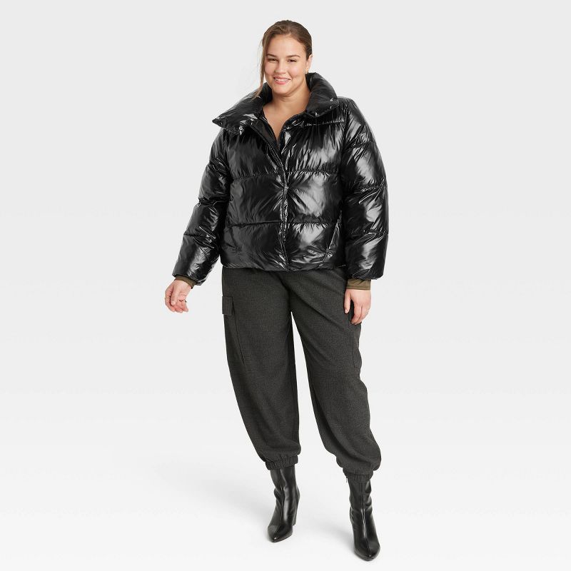 Women's Short Relaxed Puffer Jacket - A New Day™, 4 of 11