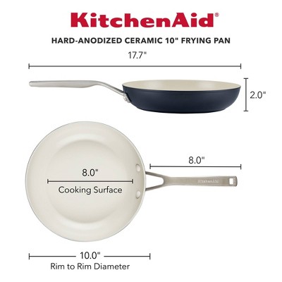 Matte Black 10-Inch Aluminum Ceramic Nonstick Frying Pan
