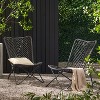 NicBex Set of 2 Rattan Outdoor Dining Chair,Modern Patio Dining Chairs with Wicker Finish,Armless Wood Chairs Suitable for Patio,Garden,Gray - 2 of 4