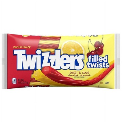Twizzlers Filled Twists Sweet & Sour Chewy Candy Cherry & Citrus Flavored 11.0 oz