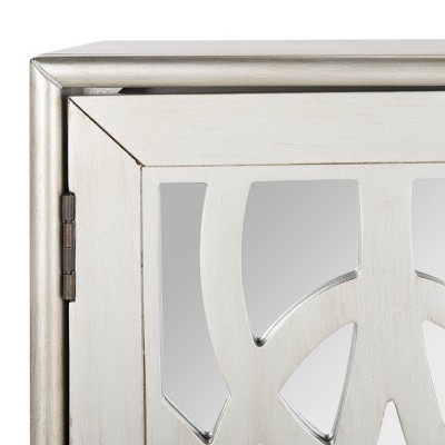 Ashlynn 32" Silver Solid Wood 2 Door Chest