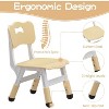 Toddler Table and 4 Chairs Set with Graffiti Desktop, Height Adjustable - 4 of 4