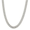 Black Bow Jewelry Men's 10.5mm Sterling Silver Solid D/C Domed Curb Chain Necklace - 3 of 4