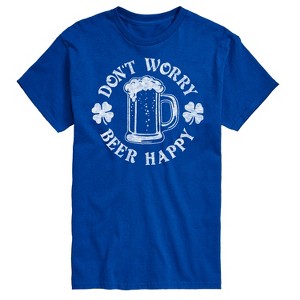Men's - Instant Message - Don't Worry Beer Happy Short Sleeve Graphic T-Shirt - 1 of 4