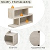 NicBex Console Table with Symmetrical Open Shelves,Entryway Table with Round Cable Holes,Modern Couch Table for Living Room,Natural - 4 of 4