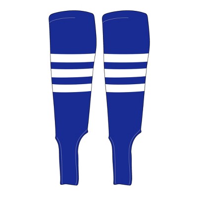 MK Socks Traditional Baseball Stirrups Pattern A-5 Royal, White (L)