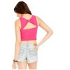 Aeropostale Womens Cross back Crop Tank Top, Pink, Small - 2 of 3