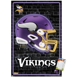 Trends International NFL Minnesota Vikings - Neon Helmet 23 Unframed Wall Poster Prints - 1 of 4