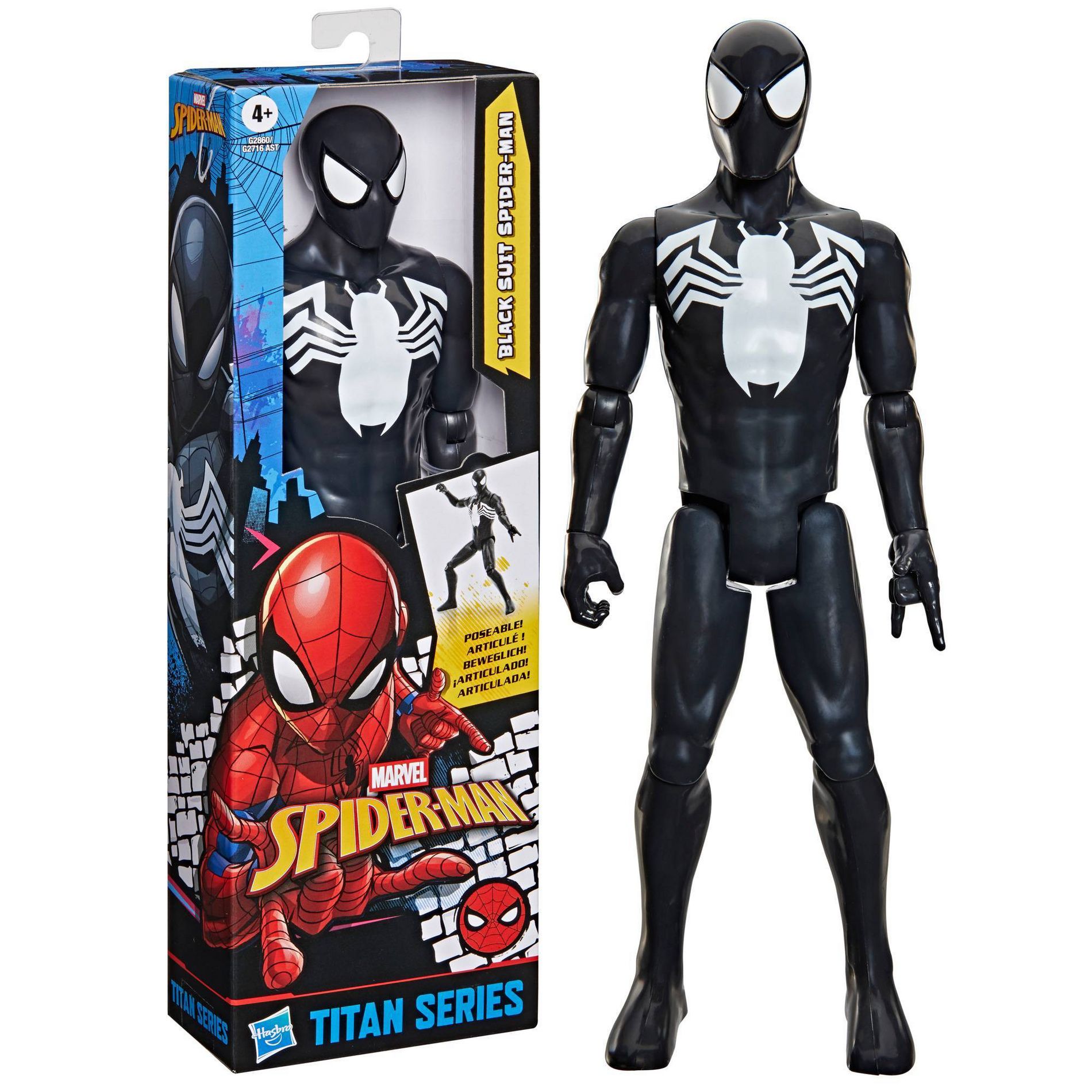 Marvel Spider-Man Titan Series Black Suit Spider-Man Action Figure