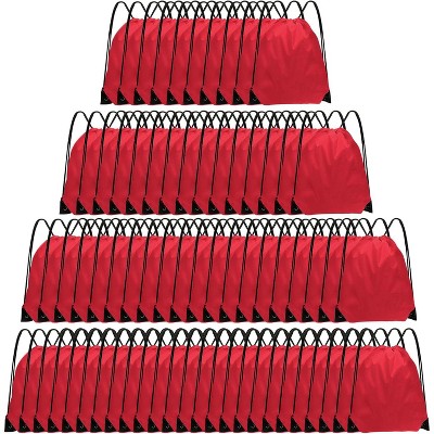 Bulk Drawstring Bags for Party Favors, Lightweight Sackpacks for Gym, School Events, Team Sports & Giveaways