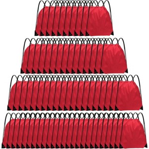 Bulk Drawstring Bags for Party Favors, Lightweight Sackpacks for Gym, School Events, Team Sports & Giveaways - 1 of 4