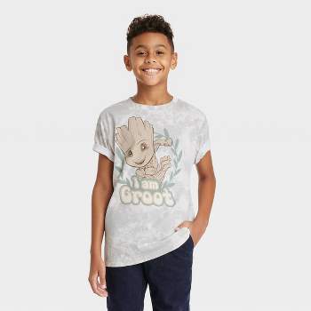 Boys' Marvel Groot Short Sleeve Graphic T-Shirt - Off White
