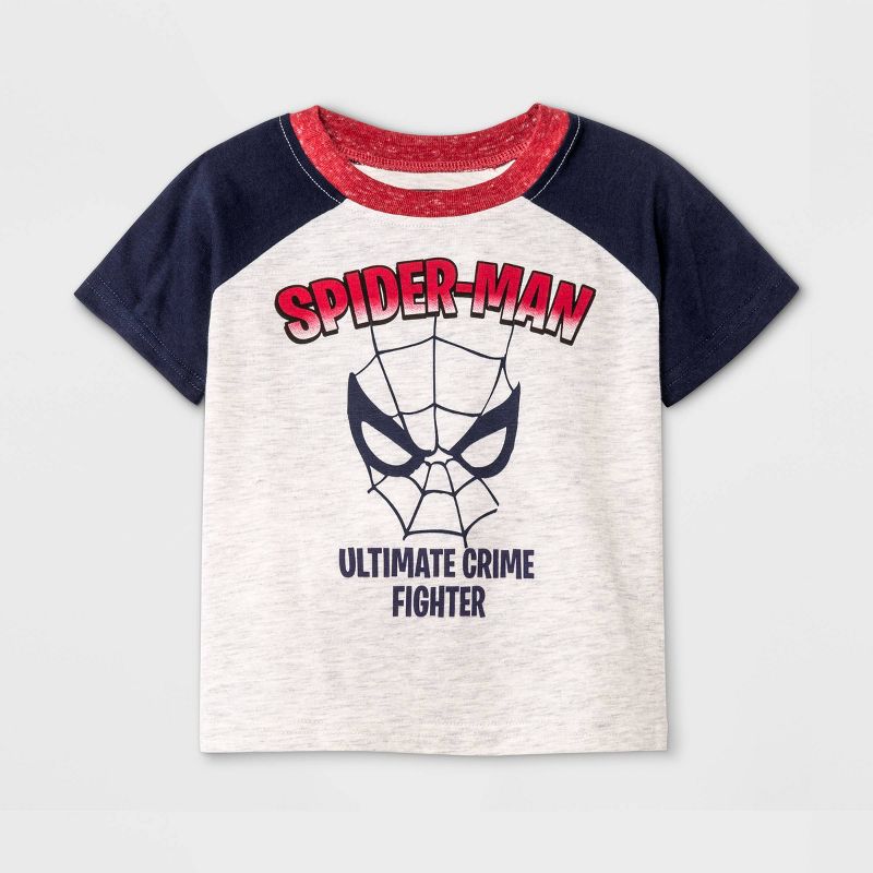 Toddler Boys' 3pc Spider-Man Short Sleeve Top and Bottom Set - Red/White/Navy, 3 of 6
