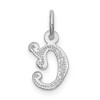 Black Bow Jewelry 14k White Gold, Isabelle Collection, Mini Letter C Initial Charm - 3 of 4